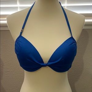 Victoria secret underwire swim bikini top blue
